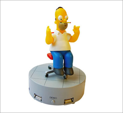 Spinning Homer Simpson USB Hub