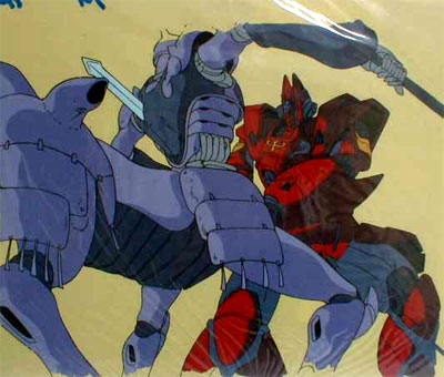 Animation cel painting from Panzer World Galient