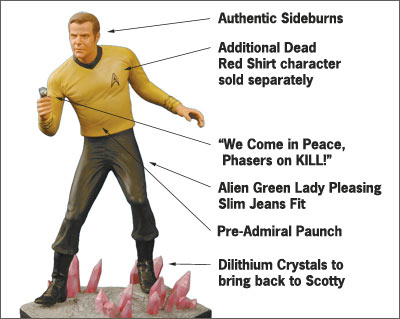 Star Trek 'Landing Party' Captain Kirk Statue