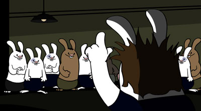Fight Club as Re-Enacted by Bunnies