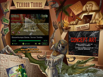 Goosebumps HorrorLand: The Video Game - website creative by Very Memorable Design