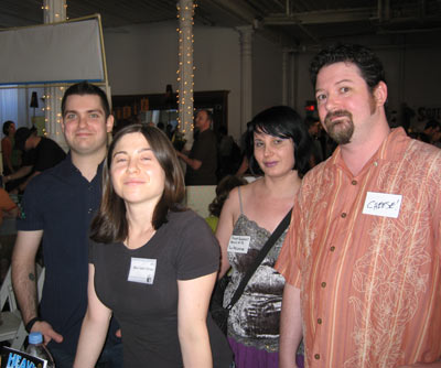 Some of the crew from House of Twelve Comics at MoCCA 2007. Sadly I didn't get the name of the guy on the left, but the other crew members seen here are (left to right) Miss Lasko-Gross, Jennifer Gonzalez, and Cheese Hasselberger (El Presidente of the house). 