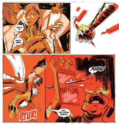 Killing Girl #3 panel artwork by Toby Cypress