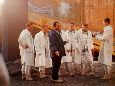 Stanley Kubrick on the set of 2001: A Space Odyssey