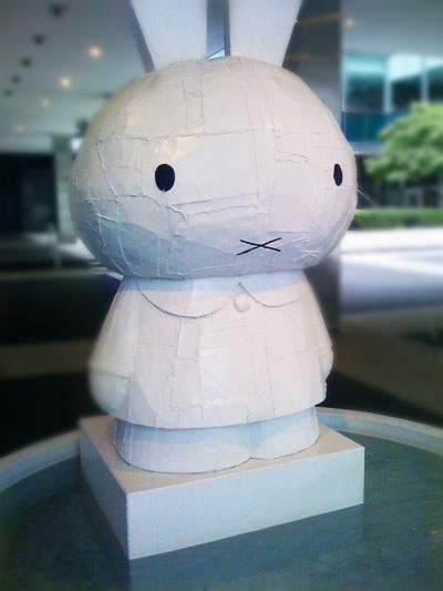 Miffy sculpture by Tom Sachs - photographed by Jesse Erlbaum