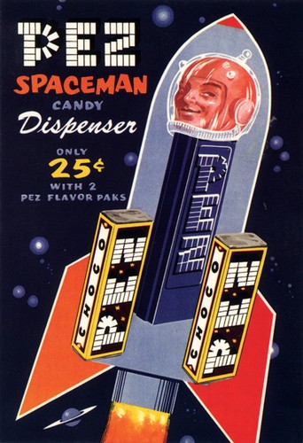 PEZ Spaceman Candy Dispenser Poster