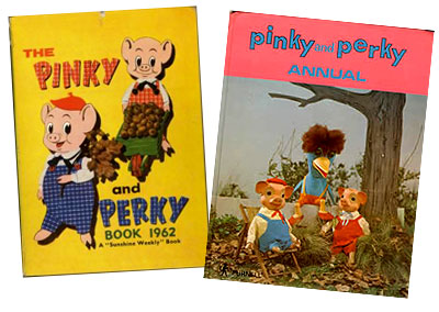 Pinky & Perky annuals from 1962 and 1969.
