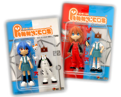 a crossover series of toys I spotted the same Evangelion characters re-done as part of the Pinky doll series.