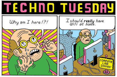 Techno Tuesday, a weekly web comic created by Andy Rementer.