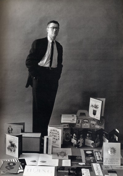 Photograph of Lou Dorfsman from Interiors Magazine in 1955.