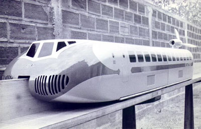 Concept model of the Aérotrain created from 1962 - 1963.