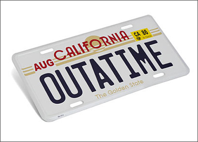 Back to the Future License Plate Replica