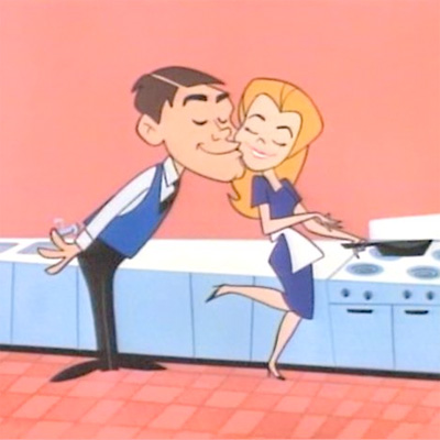 Bewitched: Still frame from the animated opening titles from the 60s.