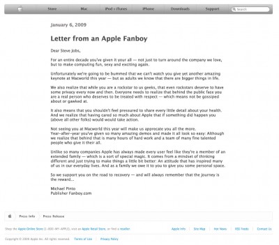 Letter from an Apple Fanboy