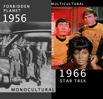 Monocultural Sci Fi vs Multicultural Sci Fi: Forbidden Planet in 1956 vs. Star Trek in 1966