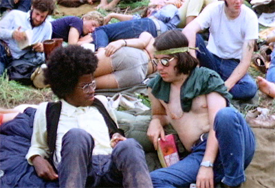 Two hippies at the Woodstock Festival, Aug. 1969 photographed by Derek Redmond and Paul Campbell