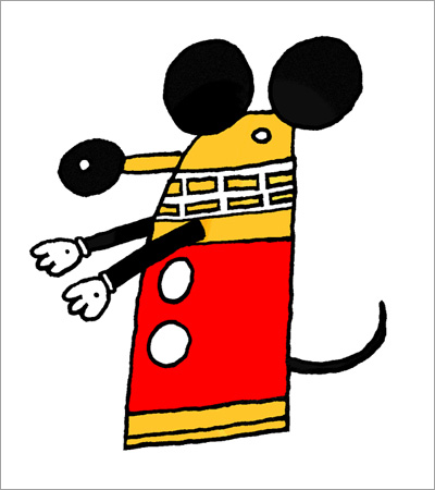 Mickey Mouse Dalek: Illustration by Darryl Cunningham