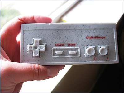 NES Nintendo game controller, cocoa butter