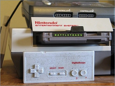 NES Nintendo game controller, cocoa butter