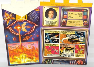 Star Trek McDonalds Happy Meal comic strips: 1979 Box features: Kirk, Klingons, Klingon cruisers are destroyed by an energy burst from a giant cloud. 