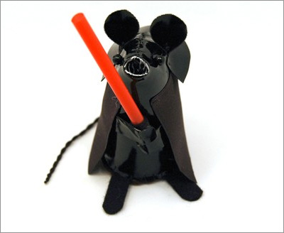 Star Wars Mice from the House of Mouse on Etsy: Darth Vader Mouse