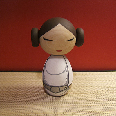 Kokeshi Doll: Princess Leia 