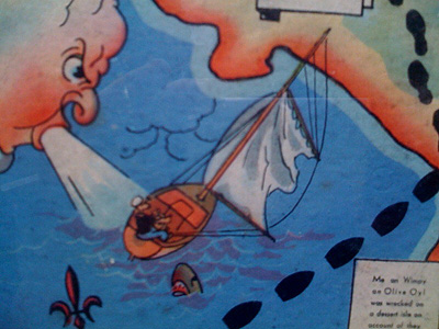 Popeye Shipwreck Game - detail