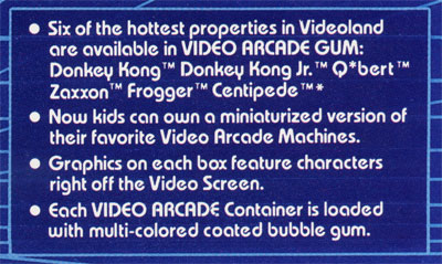 Topps - Video Arcade Gum candy ad sell sheet - 1983 (features!)