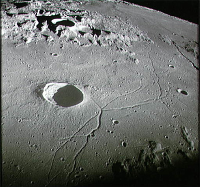 Apollo 10 northwestward view of Triesnecker crater