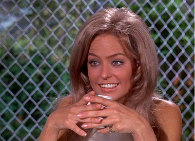 Farrah Fawcett guest starring on I Dream of Jeannie 