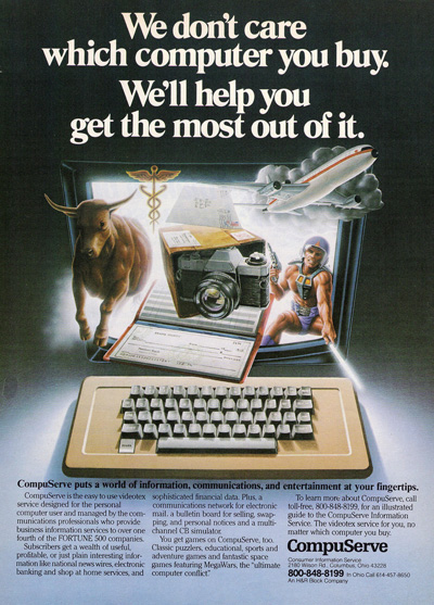 CompuServe ad from the 80s