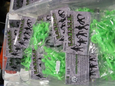 Toy Break's big boss and their very successful zombie release. These are just like the small plastic army soldiers we played with as kids except these are Zombies instead. I got a few packets in each colorway (favorite is nuclear purple). 