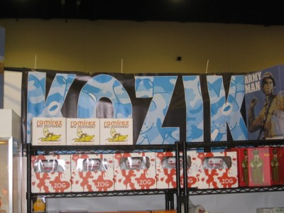 Kozik's booth and his new releases. 