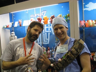 FOOX and Brian of Super7 as he unveils some of his good stuff.
