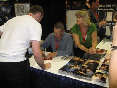 Leonard Nimoy signing! ($60 per autograph, which was still cheaper than Mark Hamill's $100 per autograph)