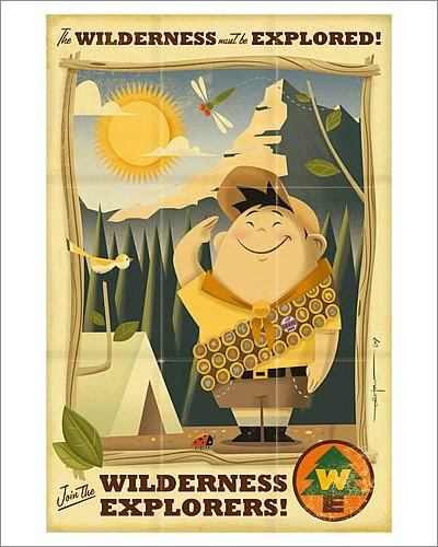 Disney-Pixar Up Wilderness Must Be Explored Giclée Print