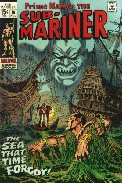 Sub-Mariner #16 Aug 1969: Cover by Marie Severin and Frank Giacoia