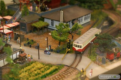 An amazingly detailed train station from the  from the 49th All Japan Model Hobby Show