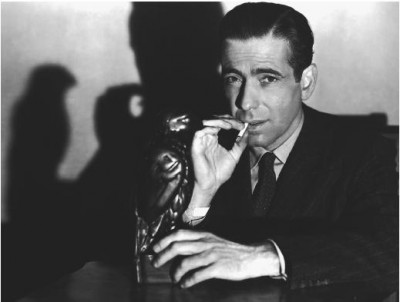 Humphrey Bogart with a Maltese Falcon