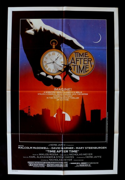 The poster for Time After Time: Directed by Nicholas Meyer