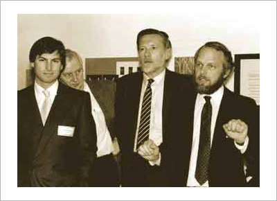 Steve Jobs and John Warnock in the 80s