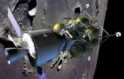 Illustration of the now dead project to return NASA to the moon