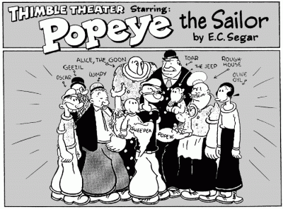 Popeye the Sailor with his friends