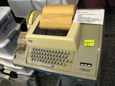 ASR-33 teletype: Note the Tymshare logo!