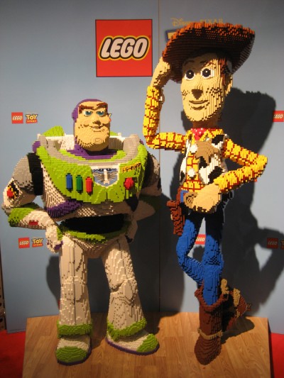 Giant Toy Story Lego display at Toy Fair 2010