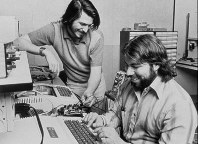 Steve Jobs and Steve Wozniak from the Apple II era
