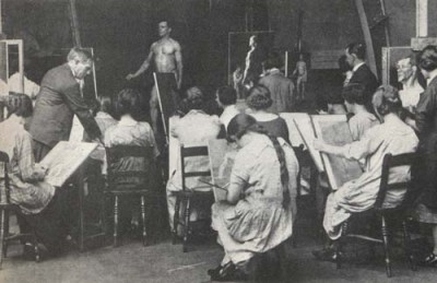 A life drawing class from 1930