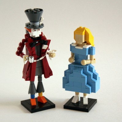 Alice in Wonderland Lego sculpture by Tommy Williamson