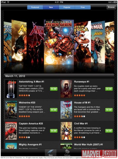 Marvel iPad App
