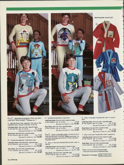 Tacky Cartoon Pajamas from 1987